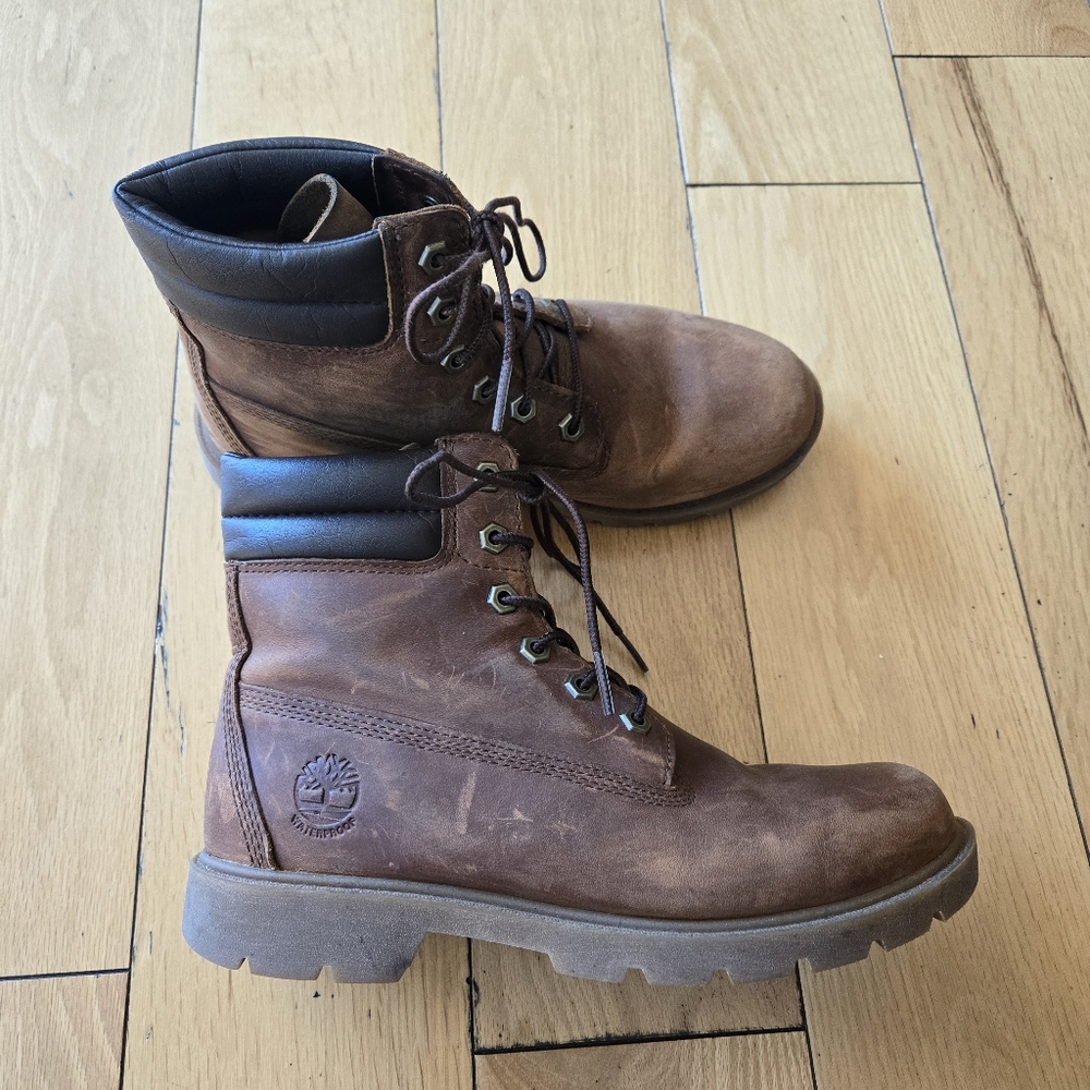 Timberland Backroads Boots A6098 Women's 8 Brown Leather Waterproof Lace Up